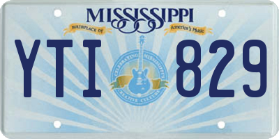 MS license plate YTI829