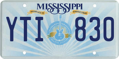 MS license plate YTI830