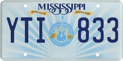 MS license plate YTI833