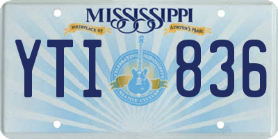 MS license plate YTI836