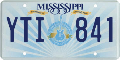 MS license plate YTI841