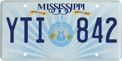 MS license plate YTI842