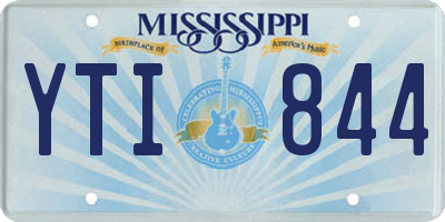 MS license plate YTI844