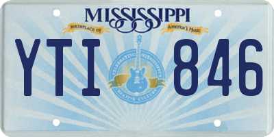 MS license plate YTI846