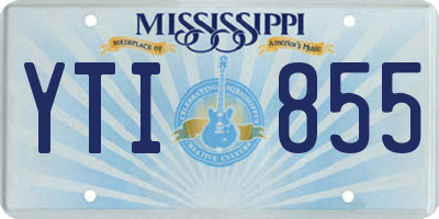 MS license plate YTI855