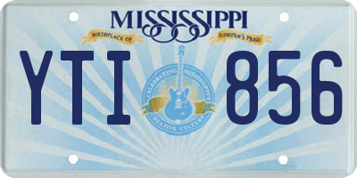 MS license plate YTI856