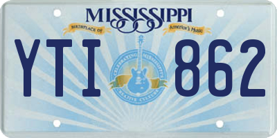 MS license plate YTI862