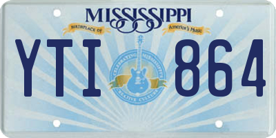 MS license plate YTI864