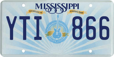 MS license plate YTI866