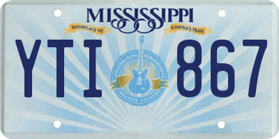 MS license plate YTI867