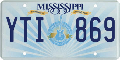 MS license plate YTI869