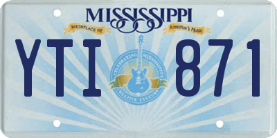 MS license plate YTI871
