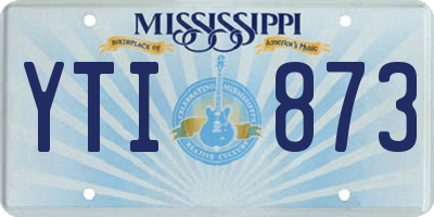 MS license plate YTI873