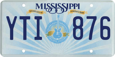 MS license plate YTI876
