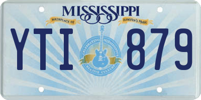 MS license plate YTI879