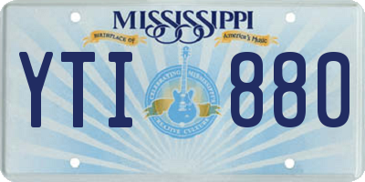 MS license plate YTI880