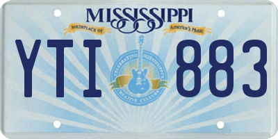 MS license plate YTI883