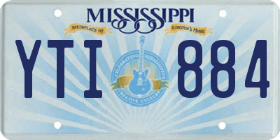 MS license plate YTI884