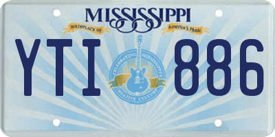 MS license plate YTI886