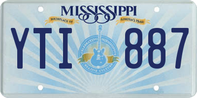 MS license plate YTI887