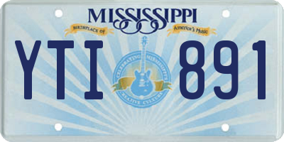 MS license plate YTI891