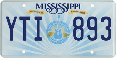 MS license plate YTI893