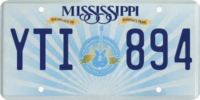 MS license plate YTI894