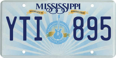 MS license plate YTI895