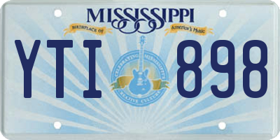 MS license plate YTI898
