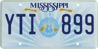 MS license plate YTI899