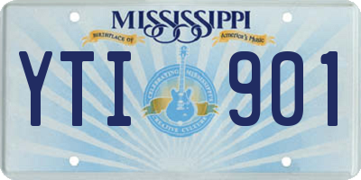 MS license plate YTI901