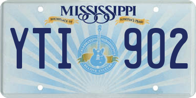MS license plate YTI902