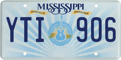 MS license plate YTI906