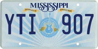 MS license plate YTI907