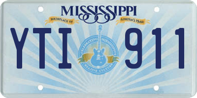 MS license plate YTI911