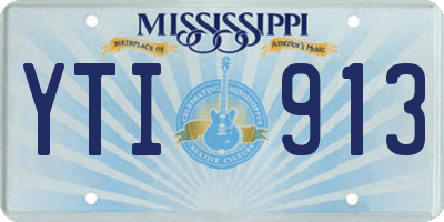 MS license plate YTI913