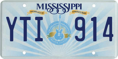 MS license plate YTI914
