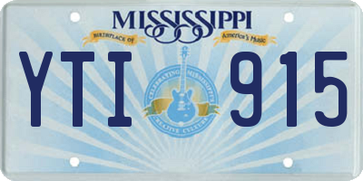 MS license plate YTI915