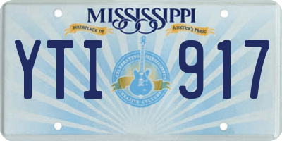 MS license plate YTI917