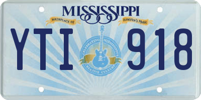MS license plate YTI918