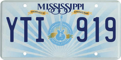 MS license plate YTI919