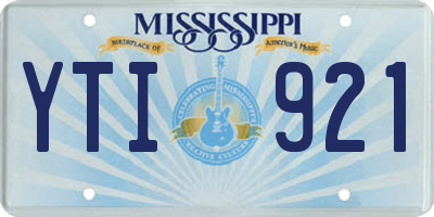 MS license plate YTI921