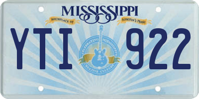 MS license plate YTI922