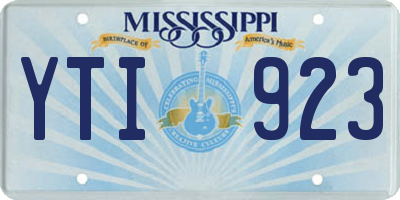 MS license plate YTI923