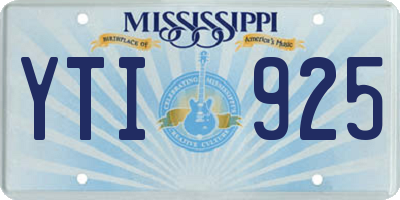 MS license plate YTI925