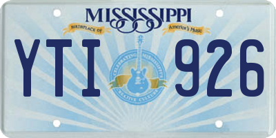 MS license plate YTI926