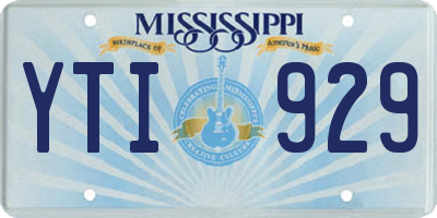 MS license plate YTI929