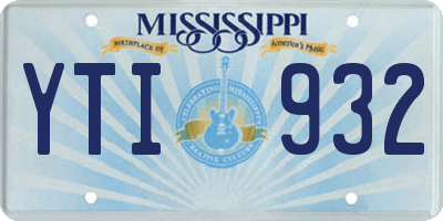 MS license plate YTI932