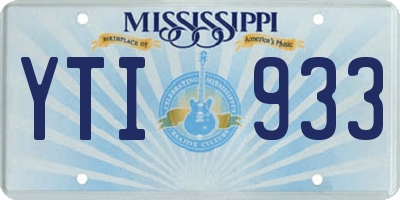MS license plate YTI933