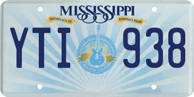 MS license plate YTI938